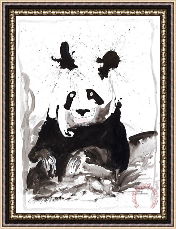 Ralph Steadman Giant Panda, 2017 Framed Painting