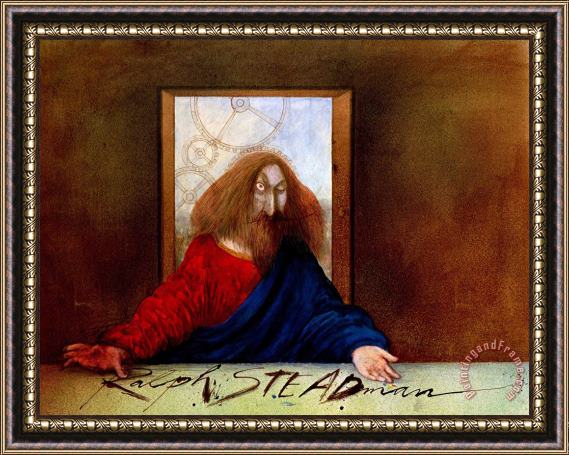 Ralph Steadman I Leonardo Cover Framed Painting