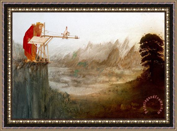 Ralph Steadman I Leonardo Landscape Framed Painting