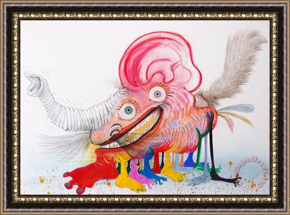 Ralph Steadman Thats My Dad Monster Framed Painting