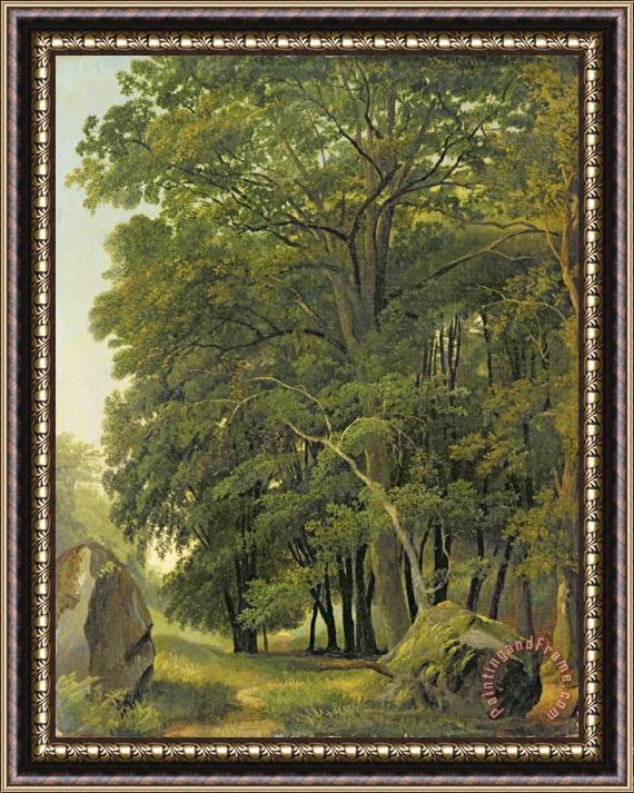 Ramsay Richard Reinagle A Wooded Landscape Framed Painting