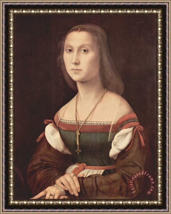 Raphael Portrait of a Young Woman aka La Muta - 1507 Framed Print