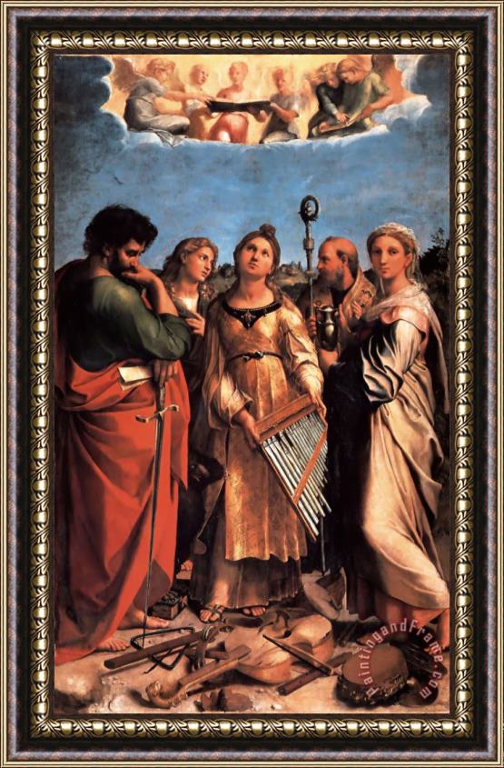 Raphael The Saint Cecilia Altarpiece Framed Painting