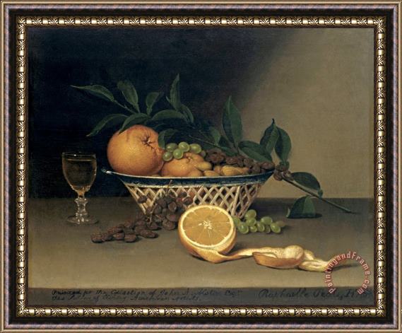 Raphaelle Peale Still Life with Oranges Framed Painting
