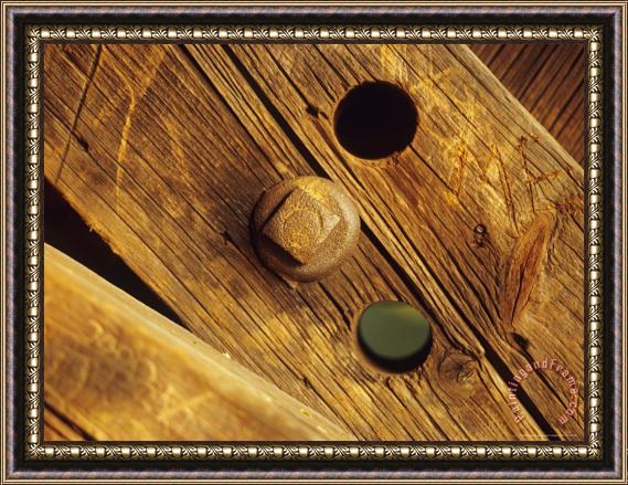 Raymond Gehman A Close View of a Nut And Bolt on The Sachs Mill Bridge Framed Painting