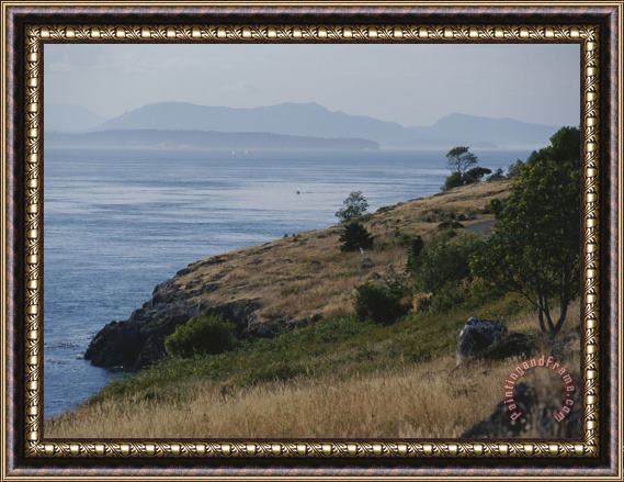 Raymond Gehman A View Out to Sea From One of The San Juan Islands Framed Painting