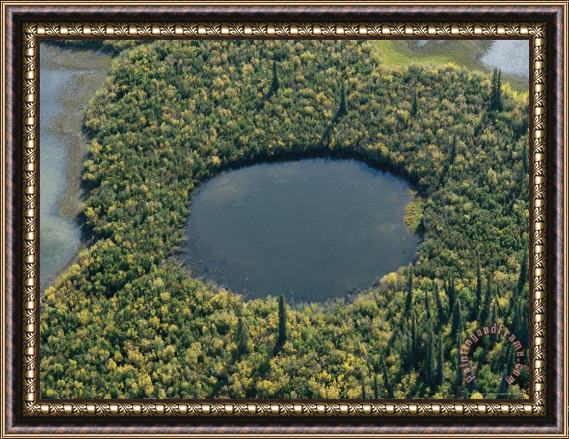 Raymond Gehman An Aerial View of The Mackenzie River Delta Framed Print