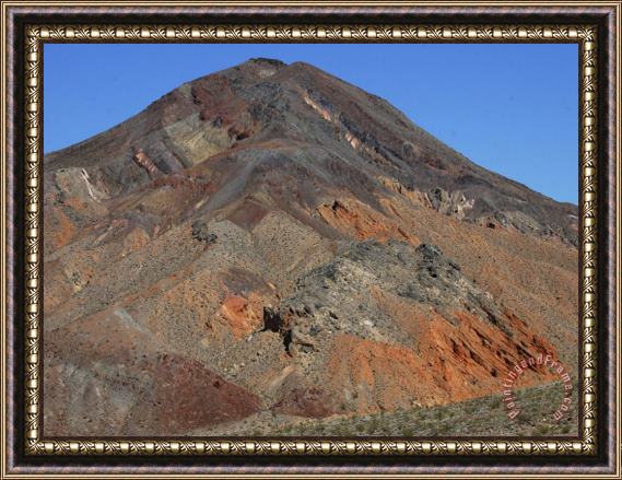 Raymond Gehman Colorful Mountain in Death Valley National Park California Framed Painting