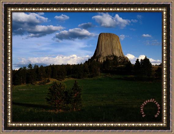 Raymond Gehman Distant View of Devils Tower Framed Print
