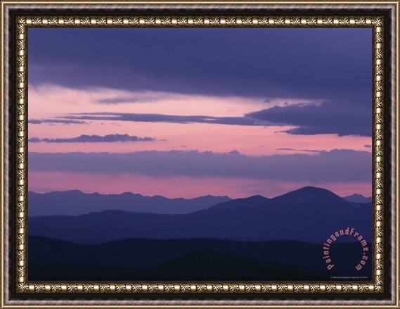 Raymond Gehman Ridges at Twilight From Mount Washburn Framed Print