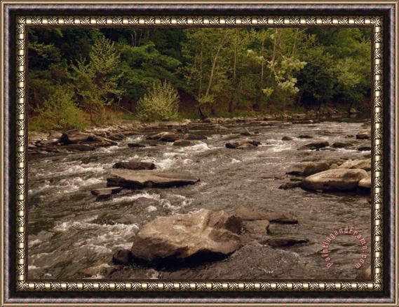 Raymond Gehman Scenic Bluestone River Rushing Through Pipestem State Park Framed Print