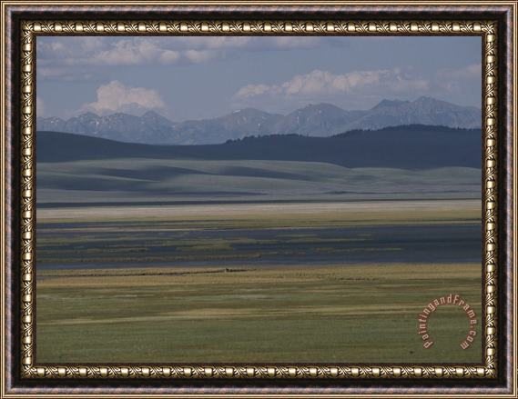 Raymond Gehman Scenic View of Red Rocks National Wildlife Refuge Montana Framed Print