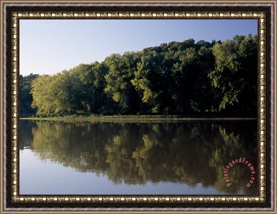 Raymond Gehman Scenic View of The Cumberland River And Trees Along The Shore Framed Print