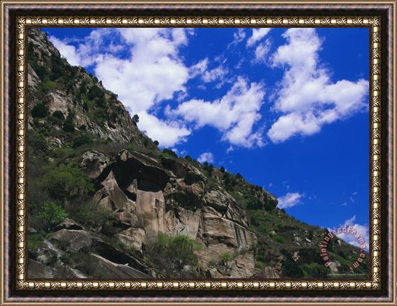 Raymond Gehman Scenic View of Yan Mountain Framed Painting