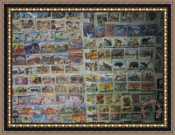 Raymond Gehman Stamps for Sale at a Souvenir Stand Framed Painting