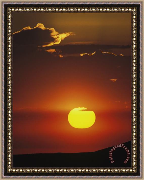 Raymond Gehman Sun And Clouds at Sunrise Yellowstone National Park Wyoming Framed Painting