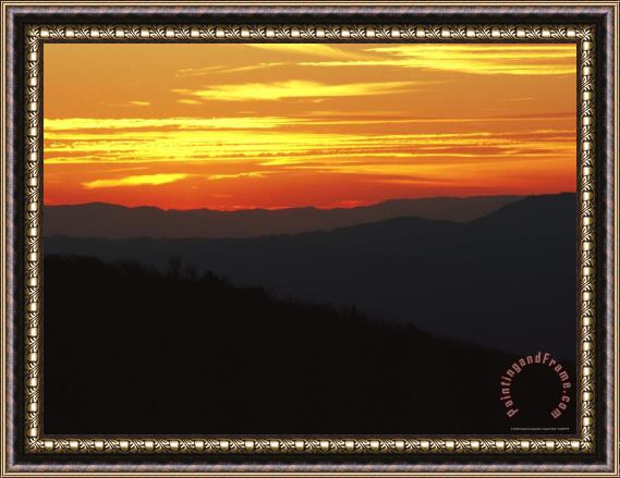 Raymond Gehman Sunset Over Powell Mountain Framed Print