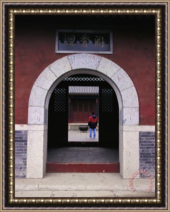 Raymond Gehman The Miao Fengshan Buddhist Temple in Beijing Framed Painting