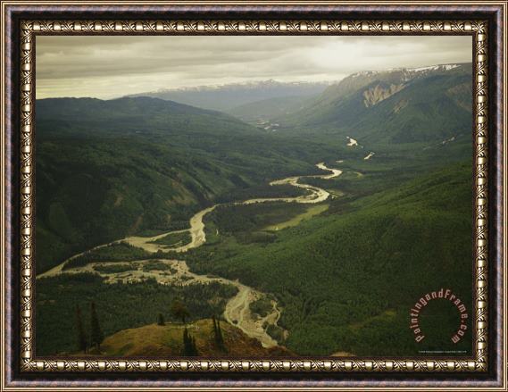Raymond Gehman View of The Confluence of The Sheslay And Tatsatua Rivers Framed Print