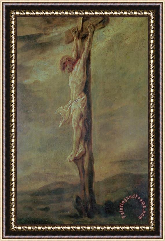 Rembrandt Christ on the Cross Framed Painting