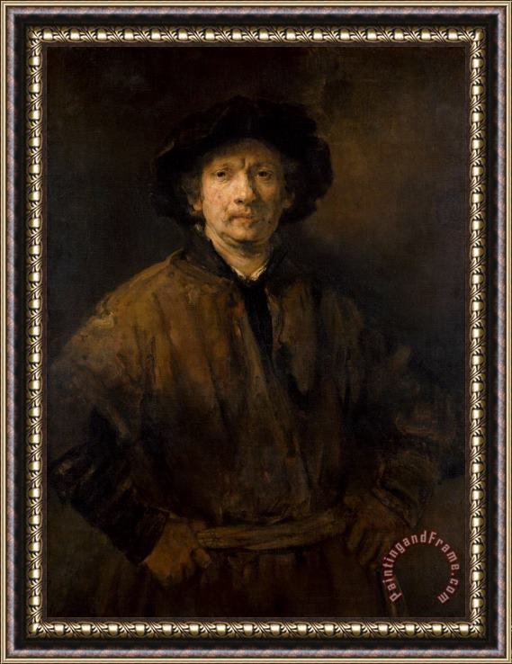 Rembrandt Harmensz van Rijn Large Self Portrait Framed Print