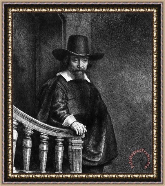 Rembrandt Harmensz van Rijn Portrait of Ephraim Bueno, Physician Framed Painting