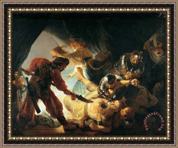Rembrandt Harmensz van Rijn The Blinding of Samson Framed Painting