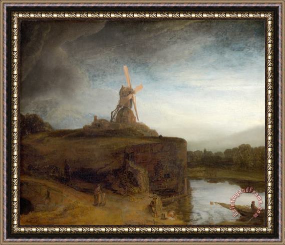 Rembrandt Harmensz van Rijn The Mill Framed Painting