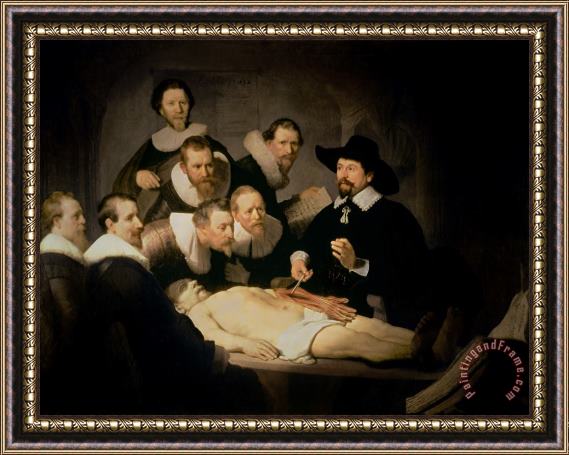 Rembrandt Harmenszoon van Rijn The Anatomy Lesson of Doctor Nicolaes Tulp Framed Print