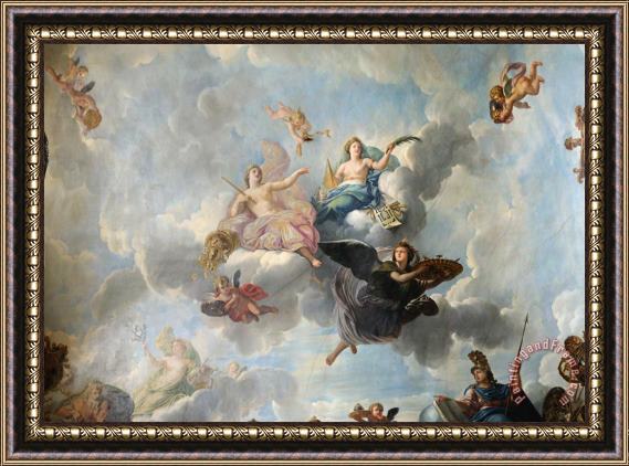 Rene Antoine Houasse Figure De La Magnificence Royale, De L'immortalite Et Du Progres Dans Les Beaux Arts Framed Painting