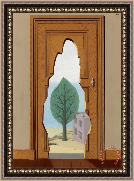 rene magritte La Perspective Amoureuse Framed Painting