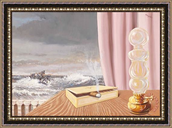 rene magritte La Traversee Difficile (ii), 1946 Framed Painting