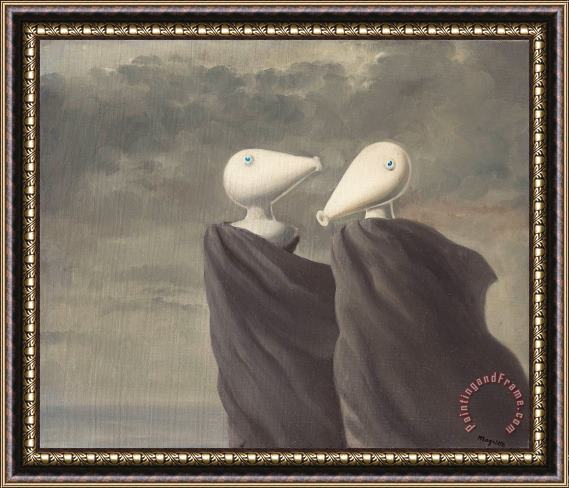 rene magritte Le Colloque Sentimental Framed Print