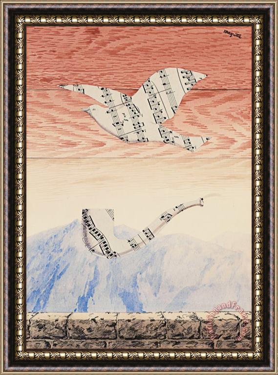 rene magritte Moments Musicaux, 1961 Framed Painting