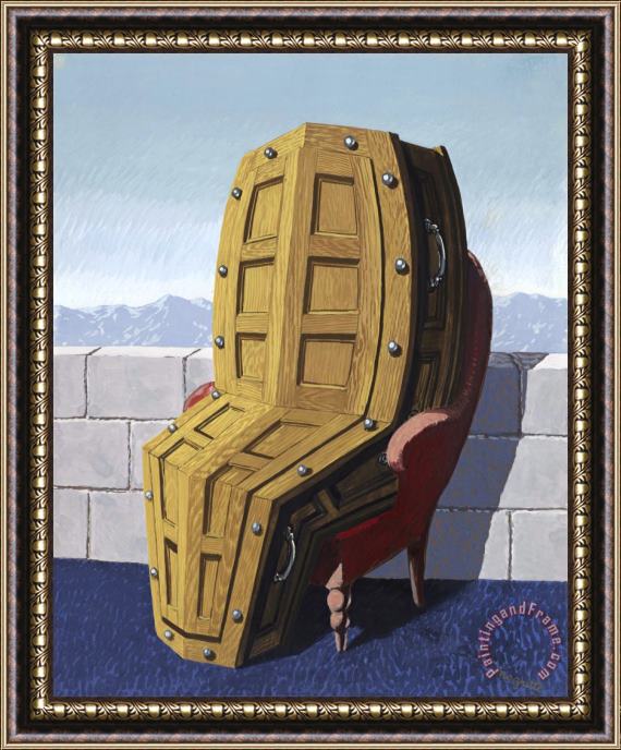 rene magritte Perspective Framed Painting