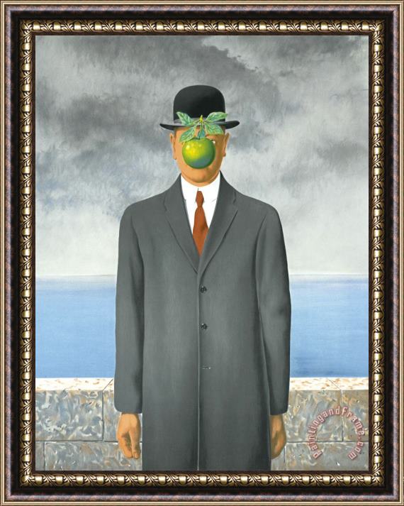 rene magritte Son of Man, 1964 Framed Print