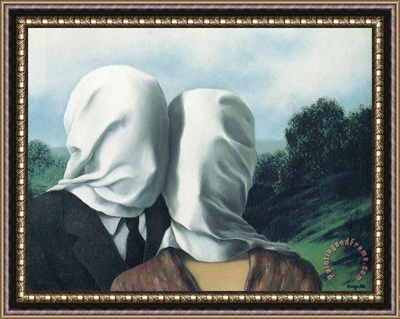 rene magritte The Lovers 1928 1 Framed Painting