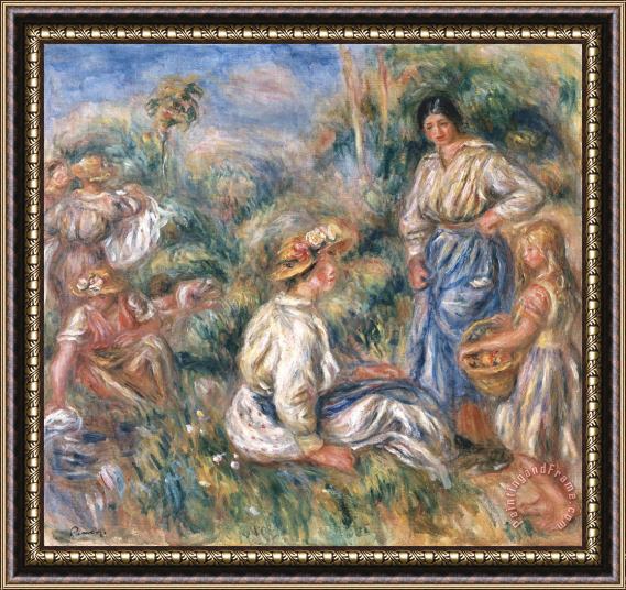 Renoir Women in a Landscape Framed Print