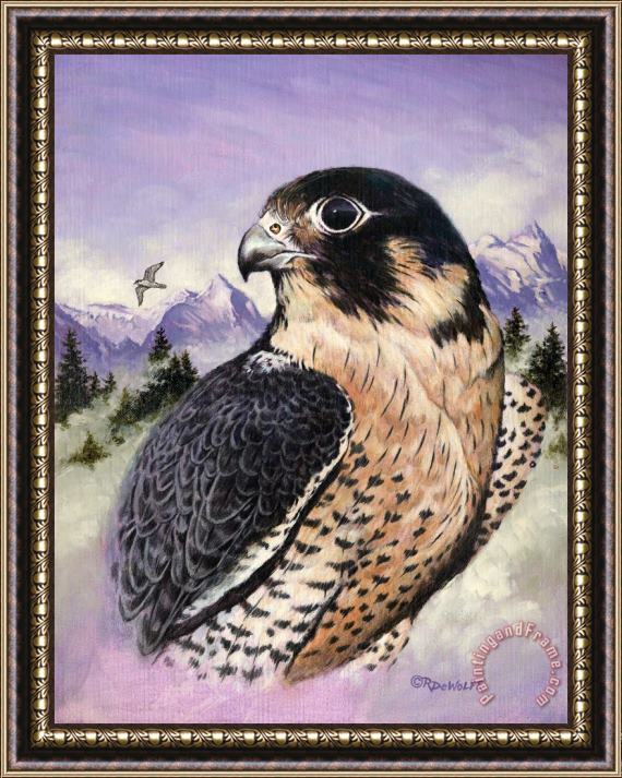 Richard De Wolfe Peregrine Falcon Framed Painting