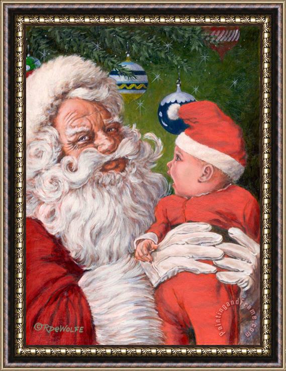 Richard De Wolfe Santas Little Helper Framed Painting
