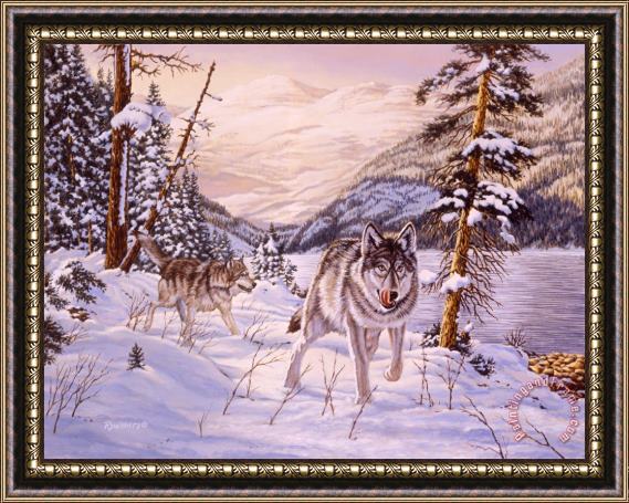 Richard De Wolfe Winter Hunt Framed Painting