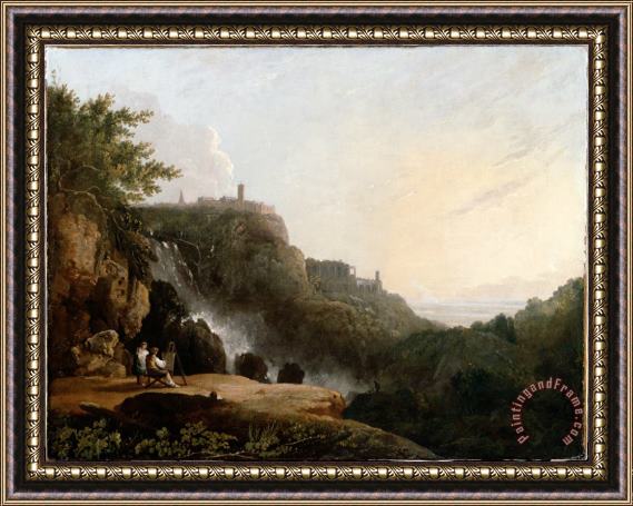 Richard Wilson View of Tivoli The Cascatelle And The 'villa of Maecenas' Framed Painting