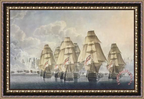 Robert Dodd Battle Of Trafalgar Framed Print