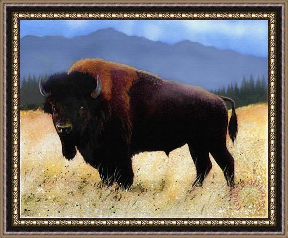Robert Foster Big Bison Framed Painting