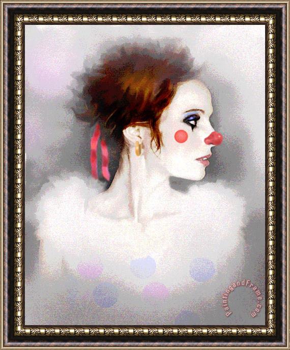 Robert Foster Lady Clown Framed Painting
