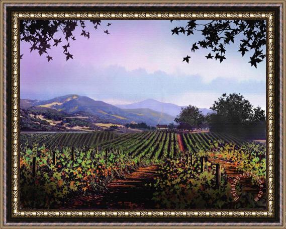 Robert Foster Vineyard Napa Sonoma Framed Painting