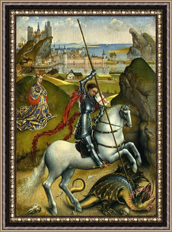 Roger van der Weyden Saint George And The Dragon Framed Print