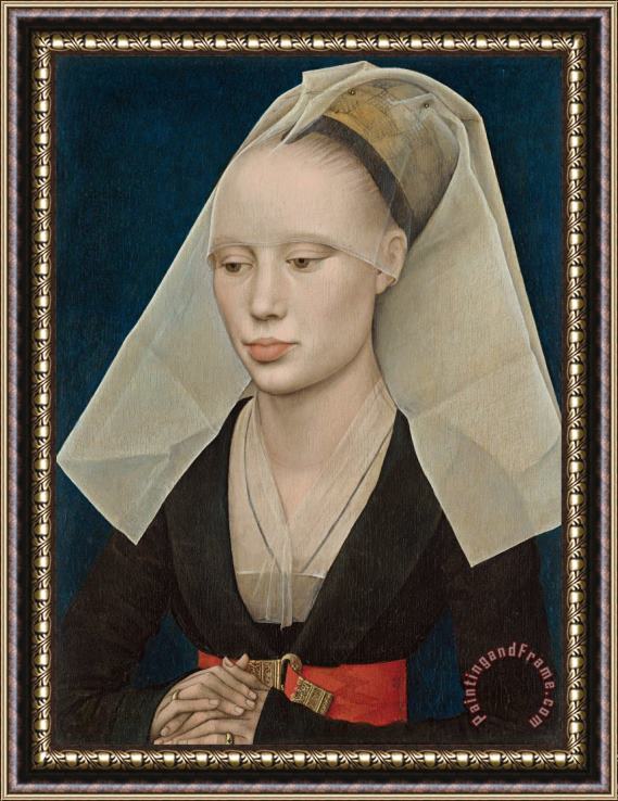 Rogier van der Weyden Portrait Of A Lady Framed Painting