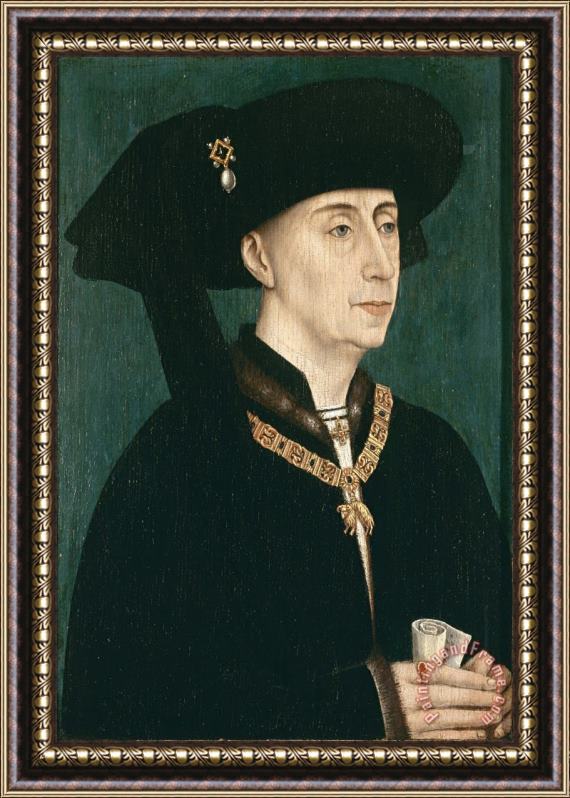 Rogier van der Weyden Portrait Of Philip The Good Framed Painting