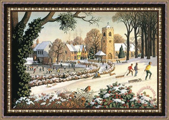 Ronald Lampitt Focus On Christmas Time Framed Painting